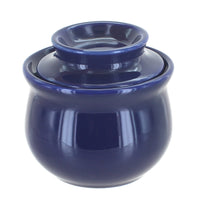 Polish Pottery Cobalt French Butter Dish