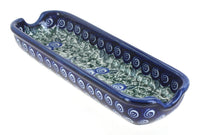 Polish Pottery Seaside Swirl Corn on the Cob Plate