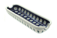 Polish Pottery Peacock Corn on the Cob Plate