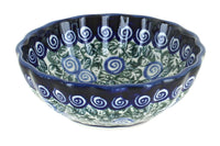 Polish Pottery Seaside Swirl Small Scallop Dish