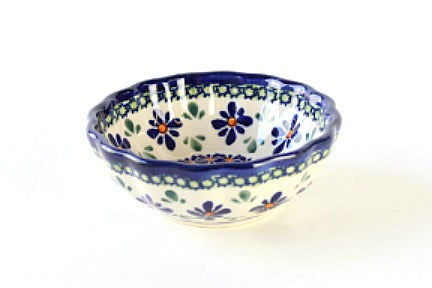 Mosaic Flower Small Scallop Dish Polish Pottery