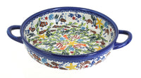 Polish Pottery Atlantis Small Round Baker with Handles