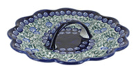 Polish Pottery Seaside Swirl Egg Plate