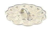 Polish Pottery Country Meadow Egg Plate