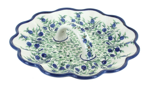 Polish Pottery Porcelain Vine Egg Plate