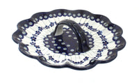Polish Pottery Flowering Peacock Egg Plate