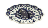 Polish Pottery Peacock Egg Plate