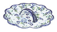 Polish Pottery Vintage Violet Egg Plate