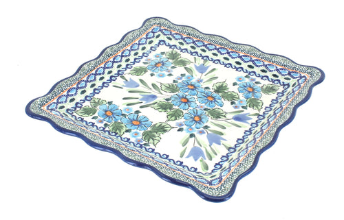 Polish Pottery Ballina Square Lunch Plate