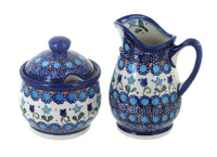 Polish Pottery Savannah Cream & Sugar Set
