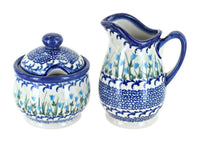 Polish Pottery Misty Cream & Sugar Set