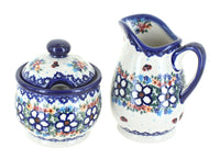 Polish Pottery Scarlett Cream & Sugar Set