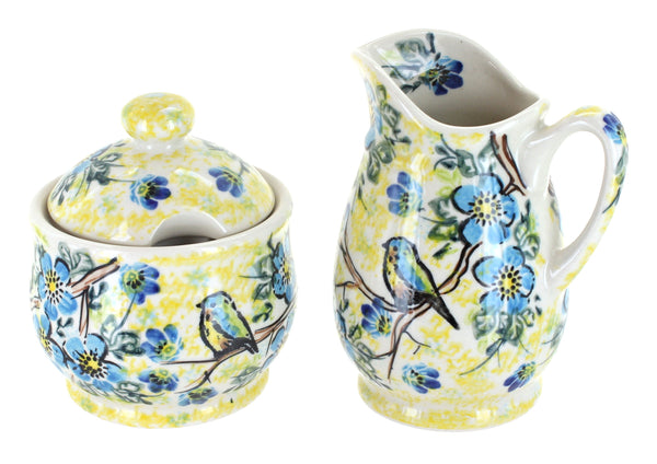 Bluebird Garden Cream & Sugar Set