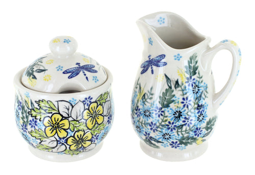 Polish Pottery Alyssa Cream & Sugar Set
