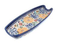 Polish Pottery Butterfly Corn on the Cob Dish