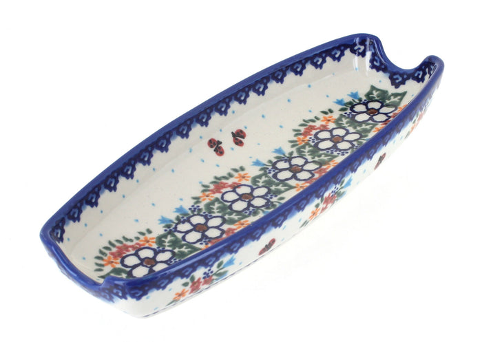 Polish Pottery Scarlett Corn on the Cob Dish