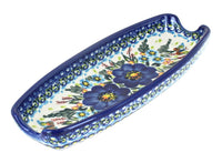 Polish Pottery Garden of Blue Corn on the Cob Dish