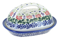Polish Pottery Roses Are Red Butter Dish