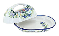 Summer Garden Butter Dish Polish Pottery