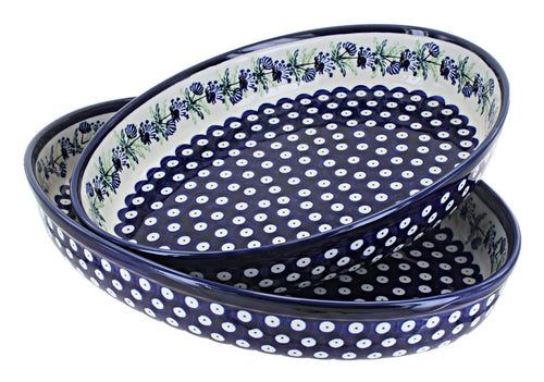 Polish Pottery Sweet Annie Oval Baker Set