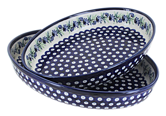 Polish Pottery Sweet Annie Oval Baker Set