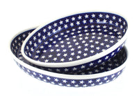 Polish Pottery Stars Oval Baker Set