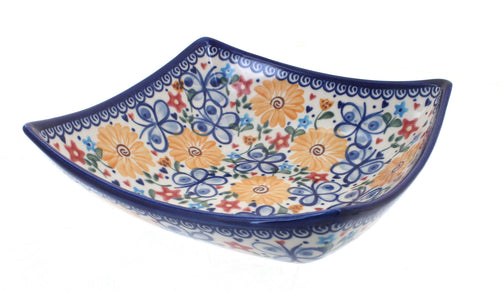 Polish Pottery Butterfly Square Serving Dish