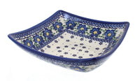 Polish Pottery Spring Blossom Square Serving Dish