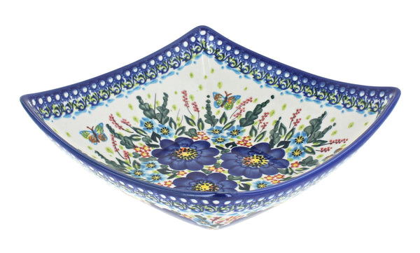 Garden of Blue Square Serving Dish
