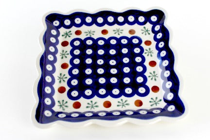 Nature Square Small Dessert Plate Polish Pottery