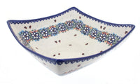 Polish Pottery Scarlett Large Square Serving Bowl
