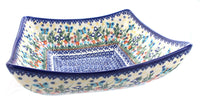 Polish Pottery Garden of Eden Large Square Bowl