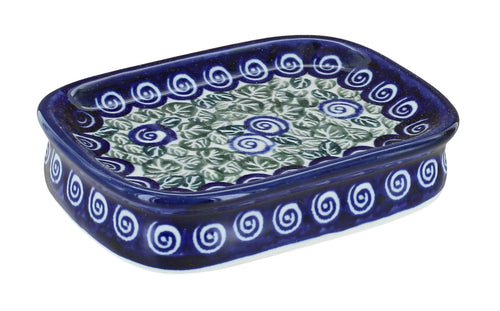 Polish Pottery Seaside Swirl Soap Dish