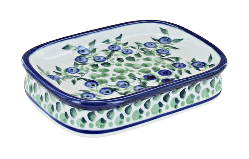 Polish Pottery Porcelain Vine Soap Dish