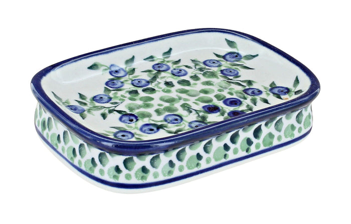 Polish Pottery Porcelain Vine Soap Dish