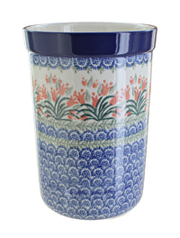Polish Pottery Spring Tulip Utensil Jar