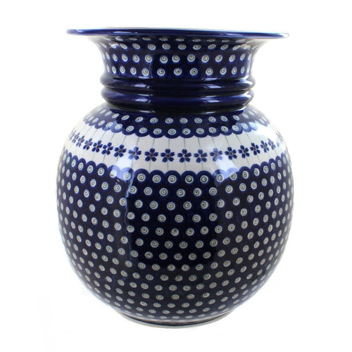 Polish Pottery Flowering Peacock Floor Vase