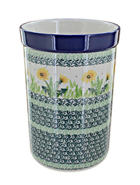 Polish Pottery Dandelion Utensil Jar