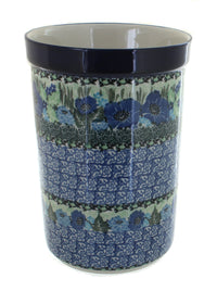 Polish Pottery Sapphire Fields Utensil Jar