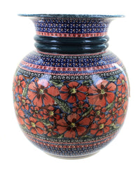 Polish Pottery Jungle Flower Floor Vase