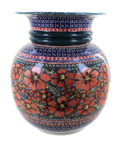 Polish Pottery Jungle Flower Floor Vase