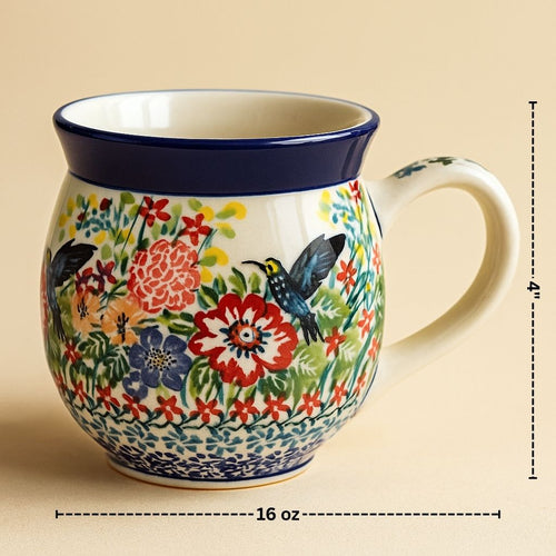 Hummingbird Bubble Mug Polish Pottery