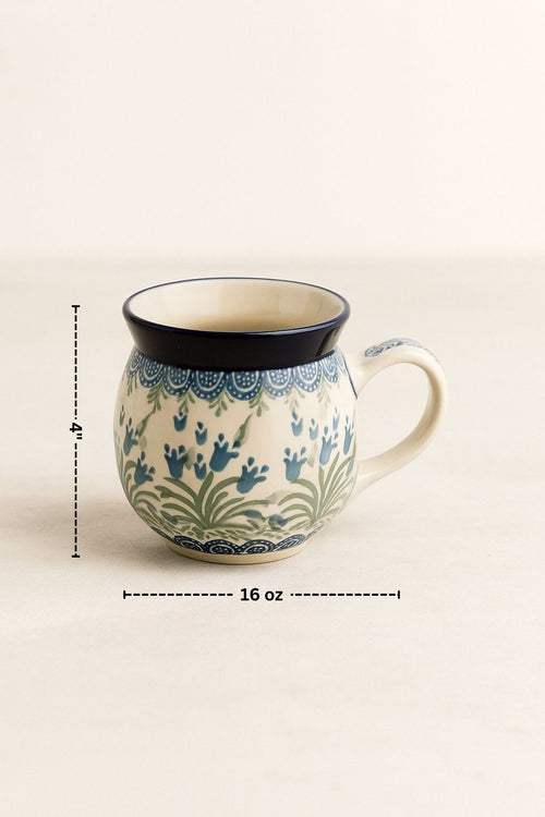 Tulip Bouquet Bubble Mug Polish Pottery