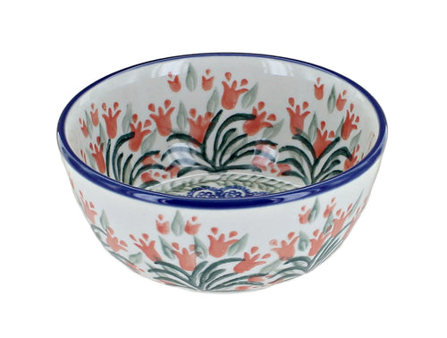 Polish Pottery Spring Tulip Dessert Bowl
