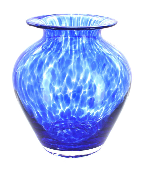 Polish Pottery Cobalt Confetti Glass Vase