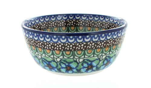 Mardi Gras Dessert Bowl Polish Pottery