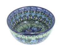 Polish Pottery Sapphire Fields Dessert Bowl
