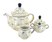 Polish Pottery Country Meadow Three Piece  Tea Set