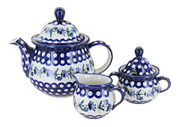 Polish Pottery Sweet Annie Three Piece Tea Set