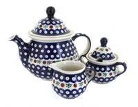 Polish Pottery Nature Three Piece Tea Set